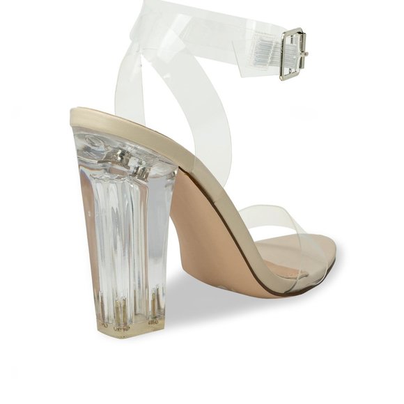 Women's Ankle Strap Stiletto Open Toe Sandals Sexy Triple Strappy High H… - Picture 3 of 4